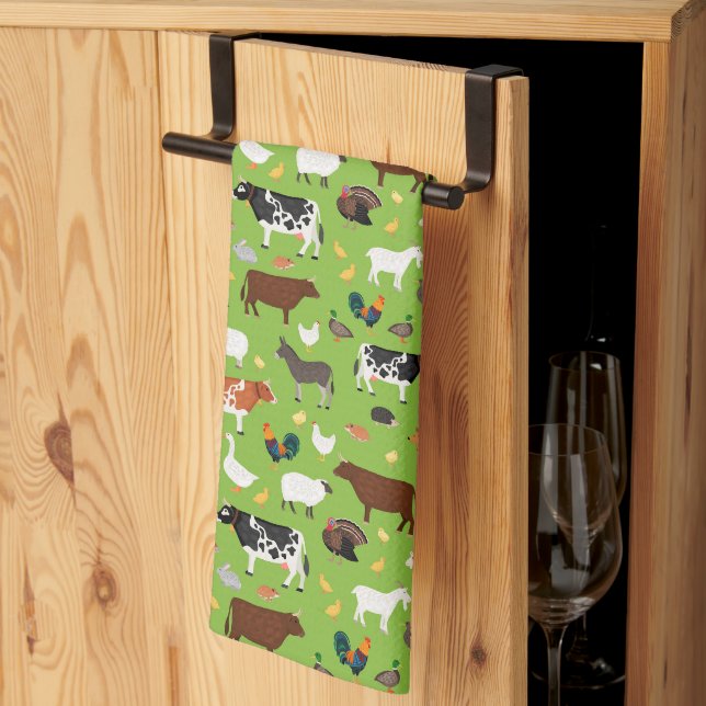 Landküchenhandtücher - Landtiere - Geschenke Geschirrtuch (Drittel gefaltet)