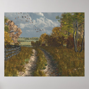 Landlane im Fall Poster