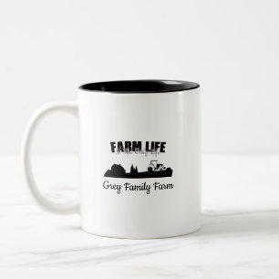 Landleben im landwirtschaftlichen Betrieb individu Zweifarbige Tasse