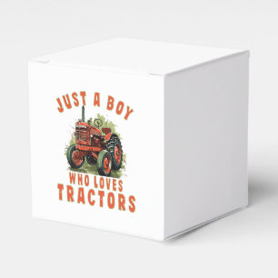 Landleben Junge, der Traktoren liebt Geschenkschachtel