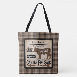 Landleben-Ranch-Ähnliche personalisierte Tasche