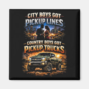 Landleute haben Pickup-Trucks Magnet
