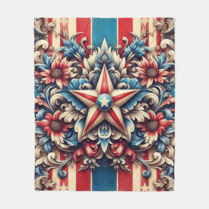 ländlich/antik USA/patriotisch Fleecedecke