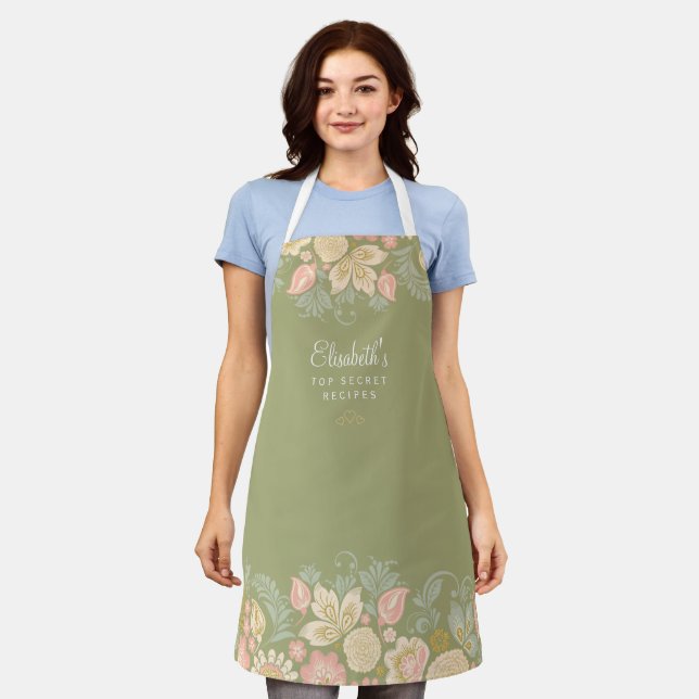 Ländlich elegante Blumenküche für den rustikalen K Schürze (Getragen)