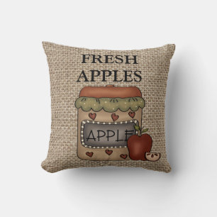 Ländlich frische Äpfel Kissen