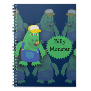 Ländlich-fritiertes lustiges Cartoon-Monster-Chara Notizblock