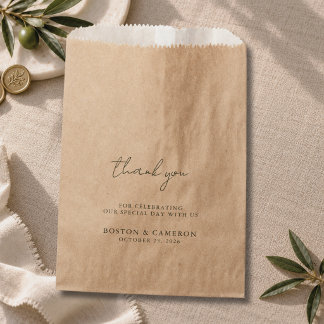 Ländlich Moderne Minimalistische Hochzeits-Dankesc Geschenktütchen