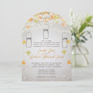Ländlich Romantische Mason-Glas Orange Gelbe Herbs Einladung