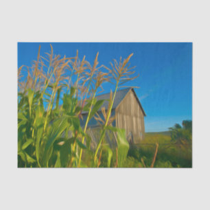 Ländlich rustikale alte Scheune Blau Grün Bauernho Seidenpapier