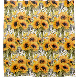 Ländliche Americana-Sonnenblumen-Duschvorhänge Duschvorhang