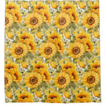 Ländliche Americana-Sonnenblumen-Duschvorhänge