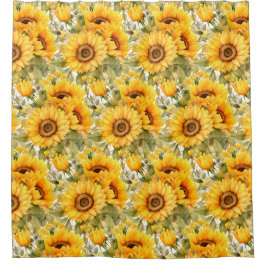 Ländliche Americana-Sonnenblumen-Duschvorhänge Duschvorhang