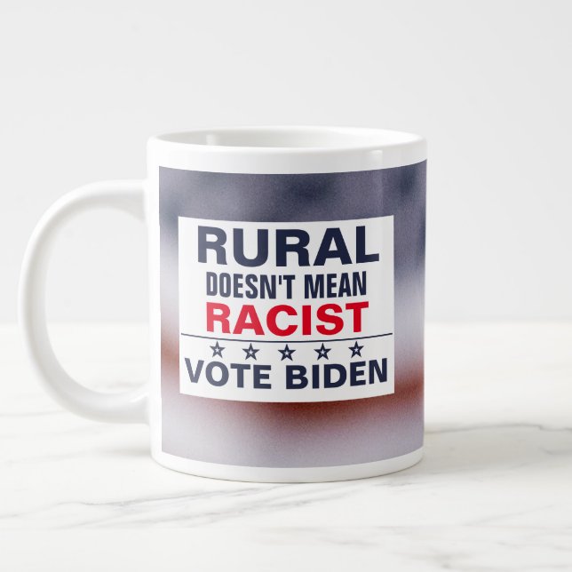 Ländliche Anti-Rassismus Pro-Kamala Harris wählen  Jumbo-Tasse (Links)