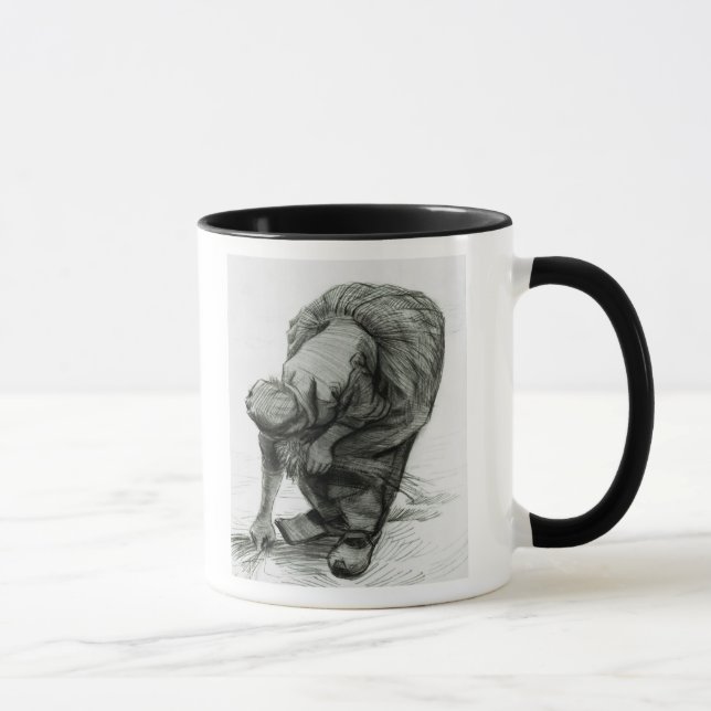Ländliche auflesende Frau Vincent van Goghs |, Tasse (Rechts)