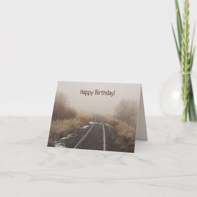 Ländliche Bahnstrecken zum Geburtstag glücklich Karte (Vorderseite)