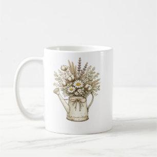 Ländliche Bauernhaus-Gießkanne Kaffeetasse