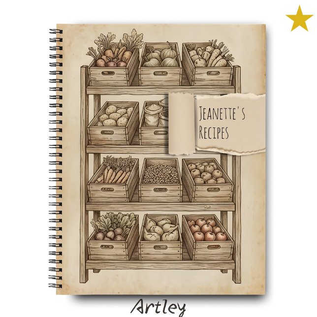 Ländliche Bauernmarkt-Früchte-Gemüse-Rezeptsammlun Notizbuch (Von Creator hochgeladen)