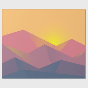 Ländliche Berge Geometrischer Minimalismus Geschenkpapier