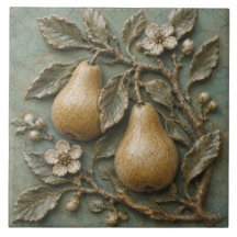 Ländliche Birnenblütenplantage Faux-Relief