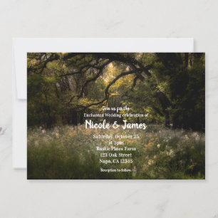 Ländliche Blumen Verzauberter Wald Baum Hochzeit W Einladung