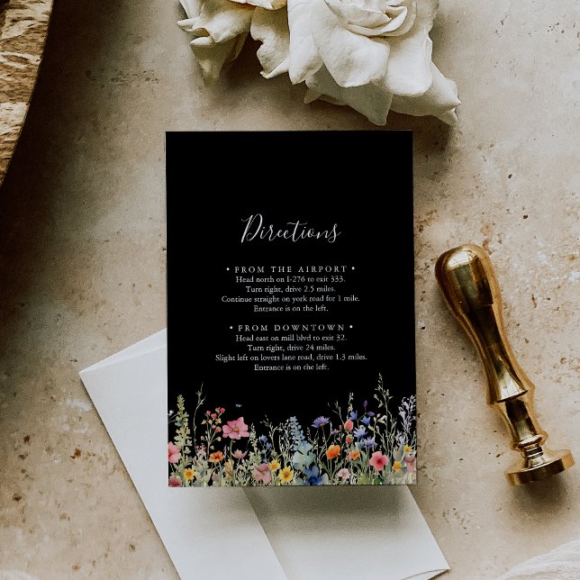 Ländliche botanische Hochzeitswegbeschreibungen Begleitkarte (Von Creator hochgeladen)