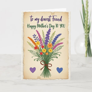Ländliche Bouquet Muttertagskarte Karte