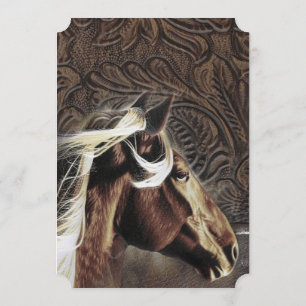 ländliche Cowboy-Western-Land-Hochzeit Einladung