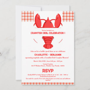 Ländliche Crawfish-Kochparty zur Babyparty für Paa Einladung