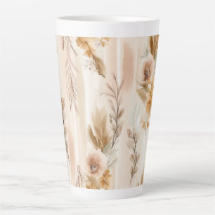 Ländliche Creme Boho Blumen Milchtasse