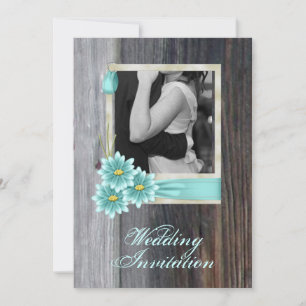 ländliche Daisy Western-Land-Hochzeit Einladung