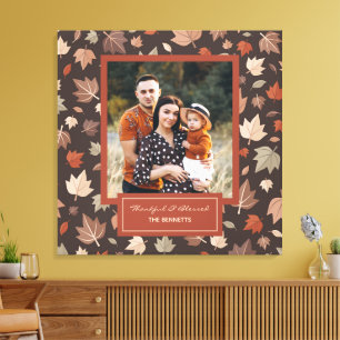 Ländliche dunkle Herbst-Familienfotogalerie Leinwanddruck