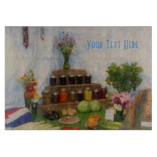 Ländliche Erntedarbietung Personalisiert Schneidebrett