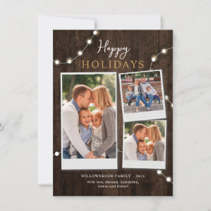 Ländliche Familienfotos Weihnachten Holz-Look