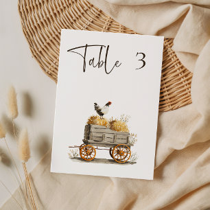 Ländliche Farm-Hühzeit-Hochzeitstisch-Nummer Tischnummer
