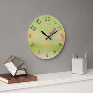 Ländliche Garage Werkstatt Grüne Metallpatina Schw Große Wanduhr