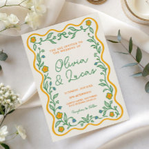 Ländliche Garten-Wildblumen-Wild-Wedding-Einladung