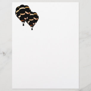 Ländliche Heißluftballons Briefbogen