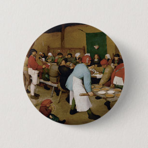 Ländliche Hochzeit durch Pieter Bruegel das Button