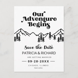 Ländliche Hochzeit im Freien in den Bergen - Save  Postkarte