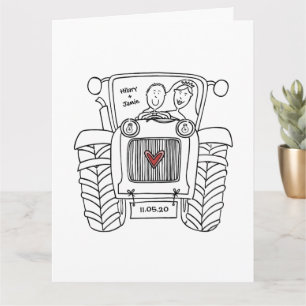Ländliche Hochzeit im rustikalen Stil auf einem Ba Karte