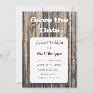 Ländliche Hochzeit Save The Date