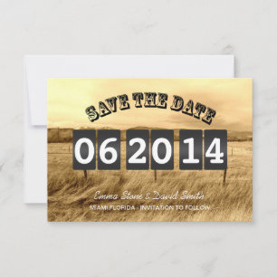 Ländliche Hochzeitsankündigungen zum Speichern des Save The Date