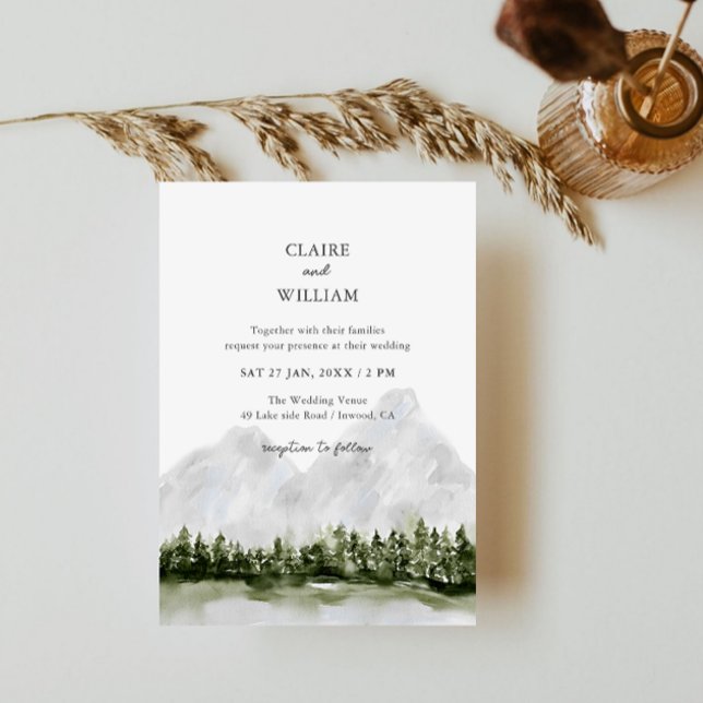 Ländliche Hochzeitseinladung am Bergsee Einladung (Von Creator hochgeladen)