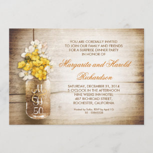 ländliche Hochzeitseinladungen im Mason-Topf zum E Einladung