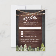 Ländliche Holz-Bergwald-Hochzeit