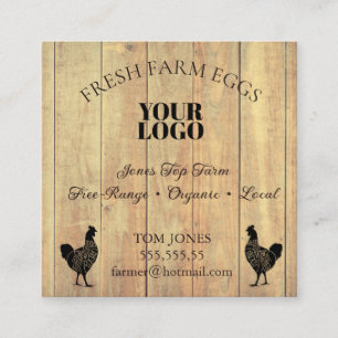 Ländliche Hühner-Eier-Farmer Visitenkarte   Geflüg