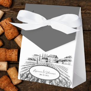 Ländliche Italien-Weinbergs-Rustikale-Hochzeit Geschenkschachtel
