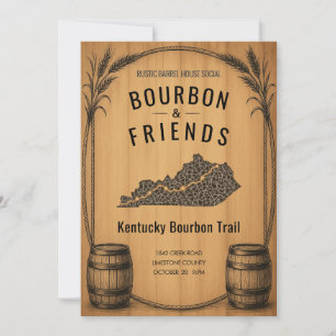 Ländliche Kentucky Bourbon Party-Einladung Einladung