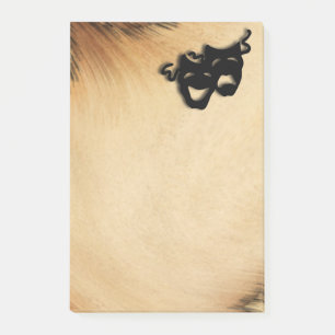 Ländliche Komödien- und Tragödientheater-Masken Post-it Klebezettel