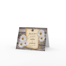 Ländliche Land-Daisy-Blumen-Hochzeits-Dankeschön